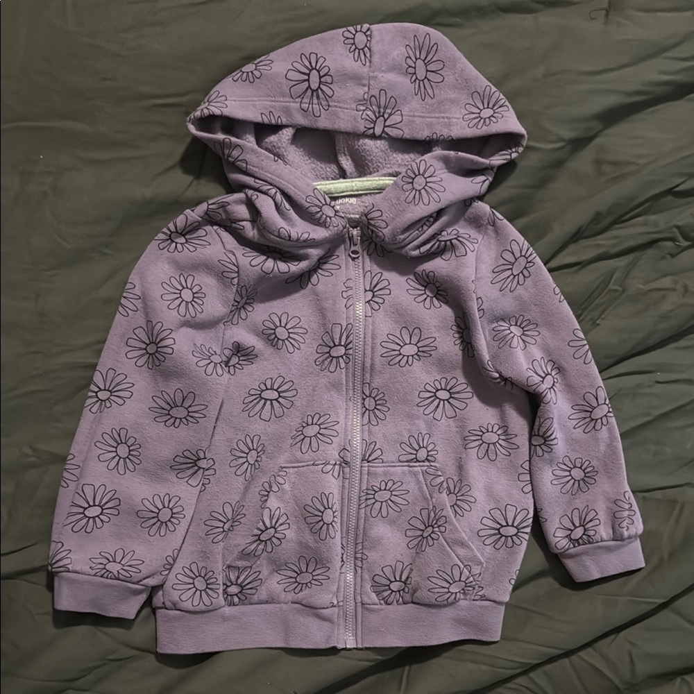 Okie Dokie Purple Floral Sweatshirt Hoodie Size 3T
